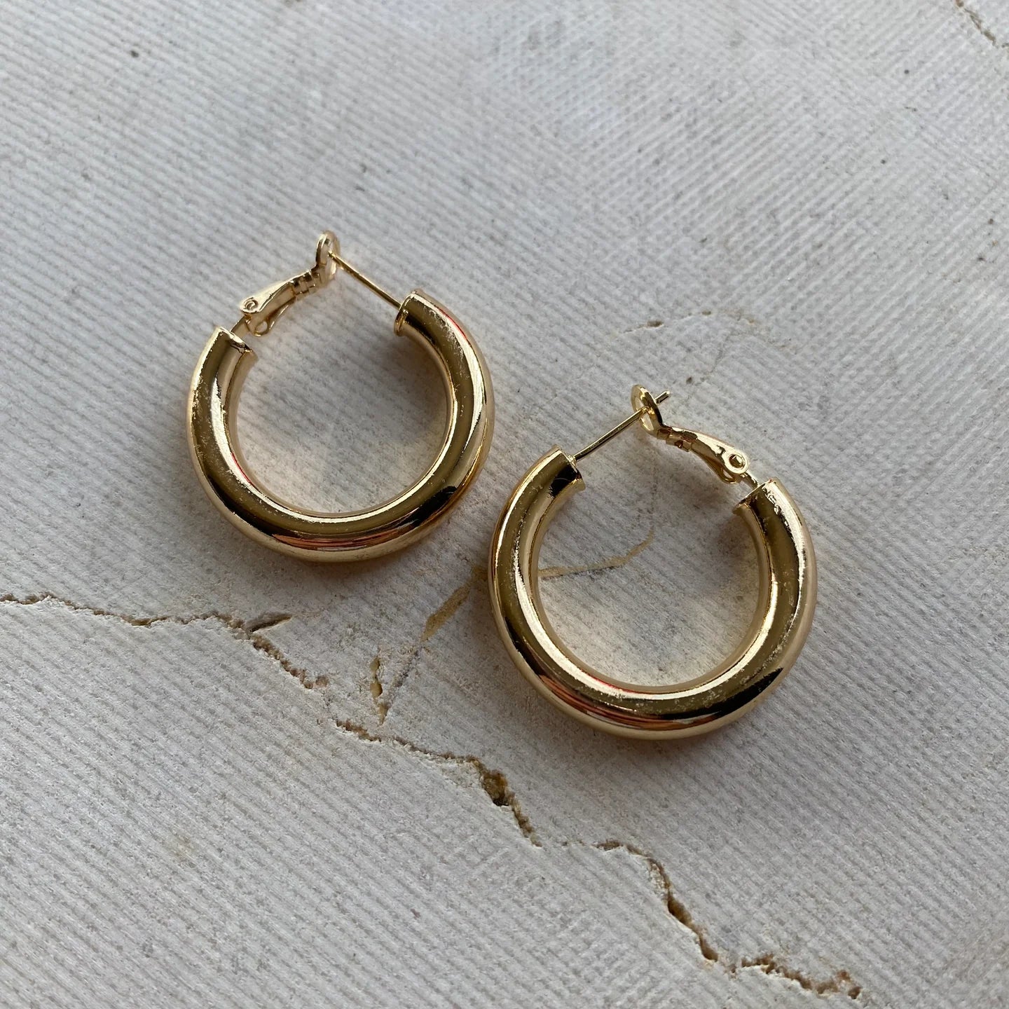 golden hoop earrings