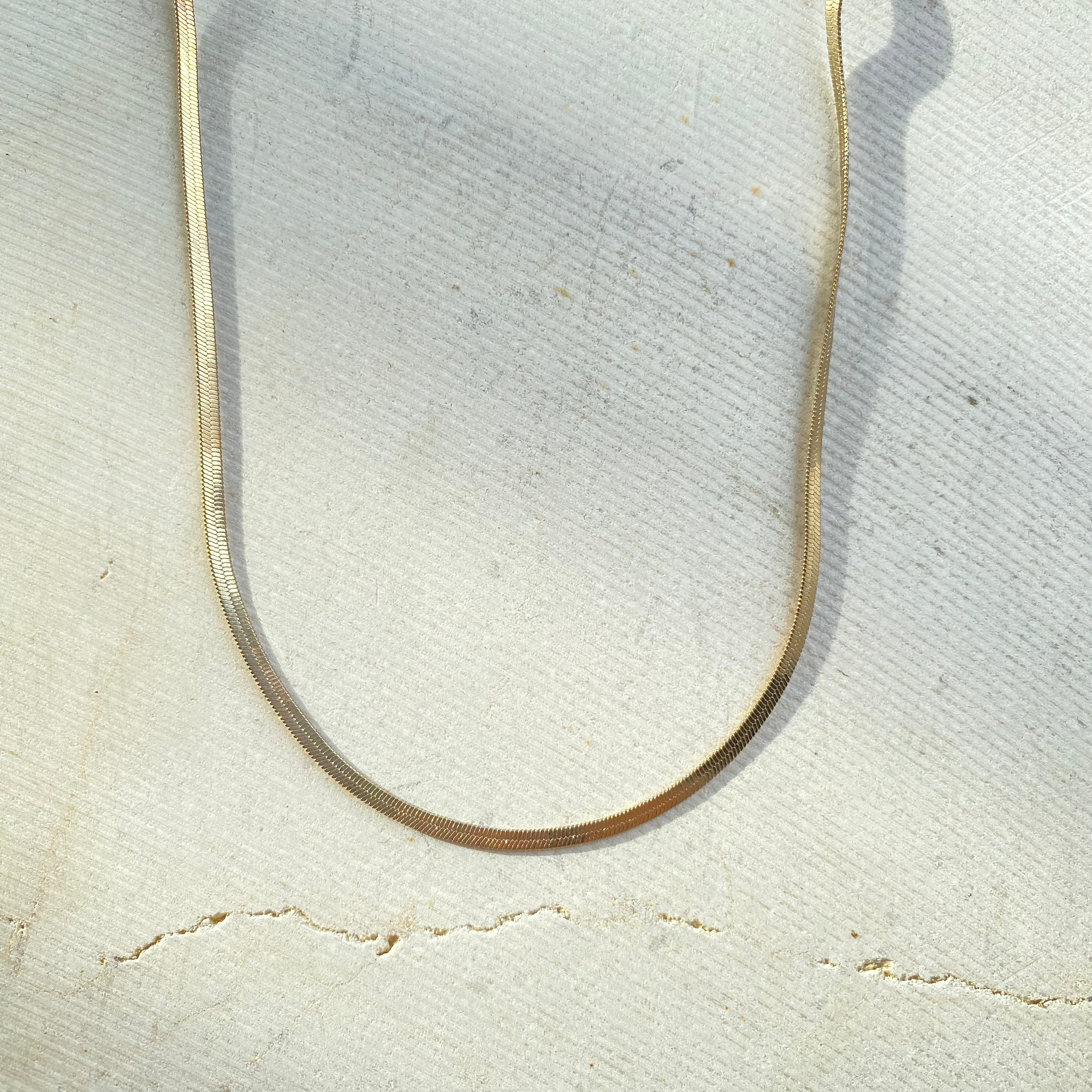 Herringbone Gold Necklace